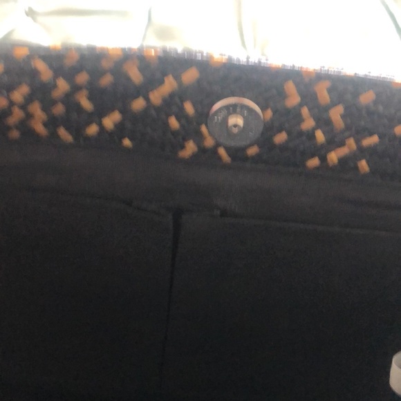 Talbots Brown and Tan Straw Bag with Plastic Tortoiseshell Handles - Picture 4 of 11